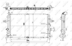 Радиатор охлаждения 50143 NRF 50143