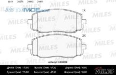 Колодки тормозные E400168 MILES E400168