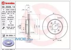 Фото товара Диск тормозной передний Brembo 09550914 для SUBARU