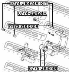 Ремкомплект суппорта 0775JB424R FEBEST 0775JB424R