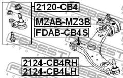 Опора шаровая 2120CB4 FEBEST 2120CB4