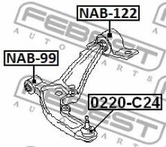 Фото товара Шаровая опора нижняя Febest 0220C24 для DODGE