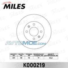Диск тормозной K000219 MILES K000219