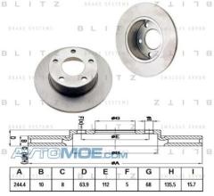 Диск тормозной BS0106 BLITZ BS0106