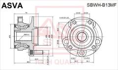 Ступица SBWHB13MF ASVA SBWHB13MF
