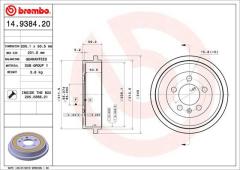Барабан тормозной 14938420 BREMBO 14938420