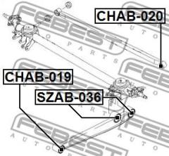 Фото товара Сайлентблок заднего рычага продольного передний Febest CHAB019 для SUBARU