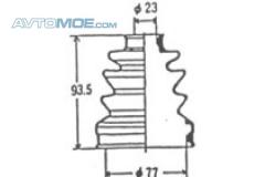 Пыльник ШРУС CD28043 JIKIU CD28043