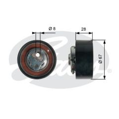 Ролик ГРМ T43136 GATES T43136