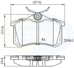 Колодки тормозные CBP0797 COMLINE CBP0797