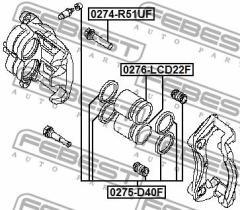 Ремкомплект суппорта 0275D40F FEBEST 0275D40F