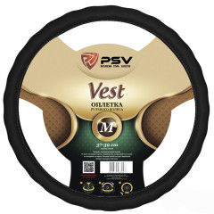Оплетка на руль Vest Extra Fiber М (экокожа,черный,гладкая,волнистая) PSV 121977