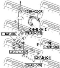 Опора шаровая 1020V200R FEBEST 1020V200R