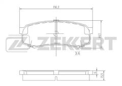 Колодки тормозные BS2240 ZEKKERT BS2240