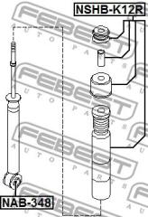 Пыльник амортизатора NSHBK12R FEBEST NSHBK12R