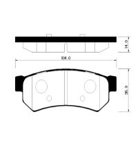Фото товара Колодки тормозные задние HSB HP2020