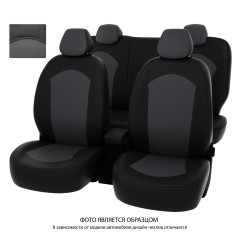 Чехлы Chevrolet Lacetti 2004-2013 / Ravon Gentra 2015- (РЗС 2П+1Г)(экокожа,черный,серый) PSV 125981