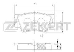 Колодки тормозные BS2715 ZEKKERT BS2715