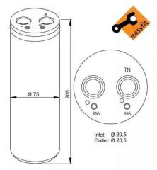 Осушитель 33205 NRF 33205