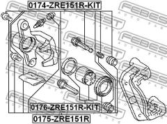 Втулка суппорта 0174ZRE151RKIT FEBEST 0174ZRE151RKIT
