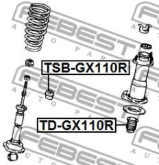 Отбойник амортизатора TDGX110R FEBEST TDGX110R