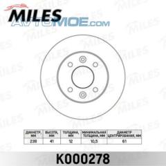 Диск тормозной K000278 MILES K000278