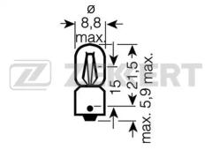 Лампа накаливания T4W ZEKKERT LP1029