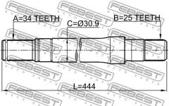 Вал промежуточный 1812A17DTRH FEBEST 1812A17DTRH